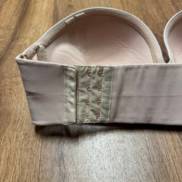 Cacique by Lane Bryant Underwire Strapless Push Up Nude Beige Bra Size 36DD - Picture 6 of 7